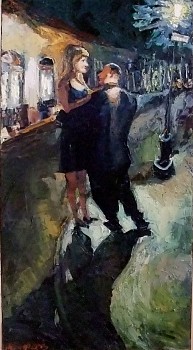 Figures: Bringin Home The Bacon 24 x 48 in. $11,614