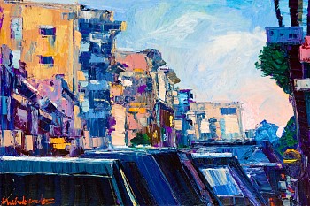 James Michalopoulos - Stuff in the Street 39 x 31 1/2 in.