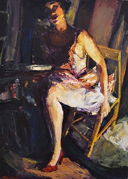 Figures: ballerina just before the kick 50 x 36 in. $14,000