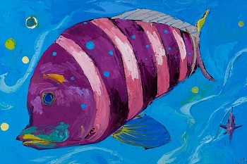 Animals: Purple Striper 24 x 36 in. $10,500