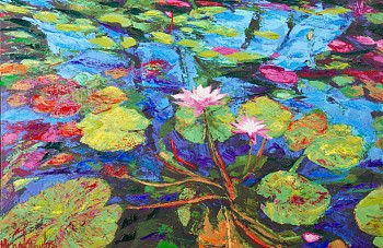 Mixed Media Works: On The Monet 32 x 48 $2,750
